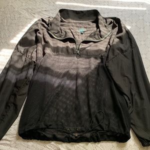 Black long sleeve windbreaker